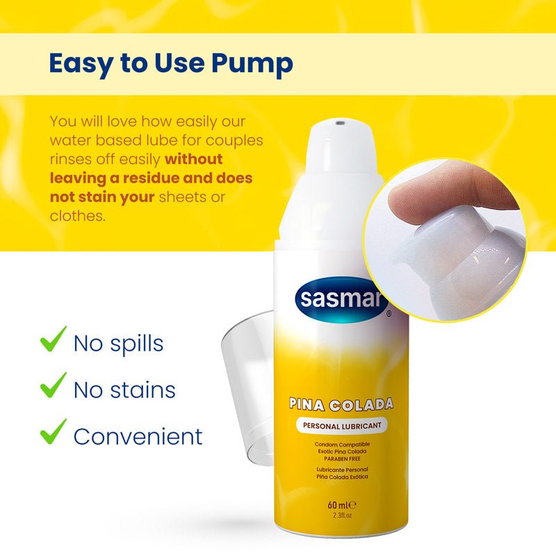 Sasmar Pina Colada Flavor Personal Lubricant - Conceive Plus® Europe