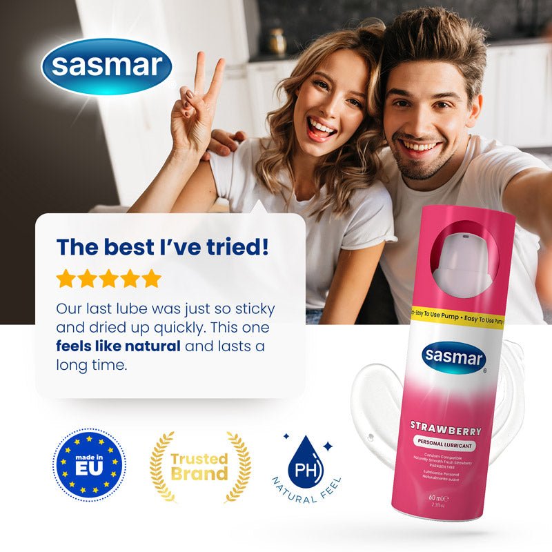 Sasmar Strawberry Flavour Personal Lubricant - Conceive Plus® Europe