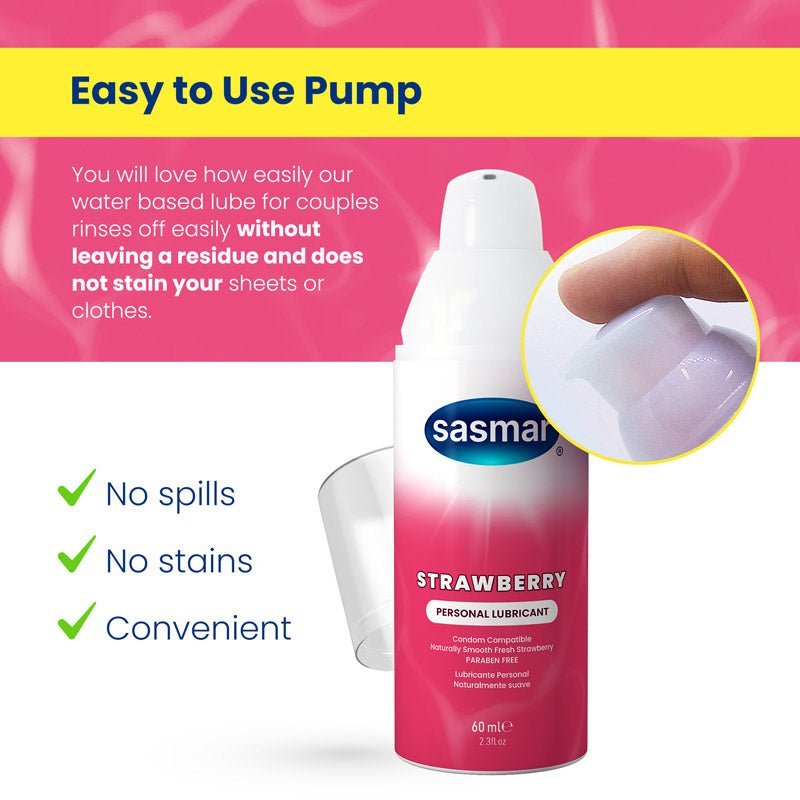 Sasmar Strawberry Flavour Personal Lubricant - Conceive Plus® Europe