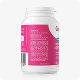 Side view of Conceive Plus Birth Control Detox bottle showing cautionary advice, distributor information, and storage instructions. Label advises keeping product out of reach of children and notes allergy details and usage limitations.