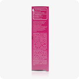 Side panel of the Conceive Plus Fertility Lubricant 75ml box with product usage details, clinical benefits, and ingredients listed in German. The pink background highlights icons indicating sperm viability support, pH balance, and fertility-friendly formulation.