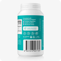 Back label of Conceive Plus Ovulation Support bottle highlighting benefits for ovulation regulation, menstrual cramps, and healthy cycles. Barcode, supplement icons, and brand recommendation for fertility support are also visible.
